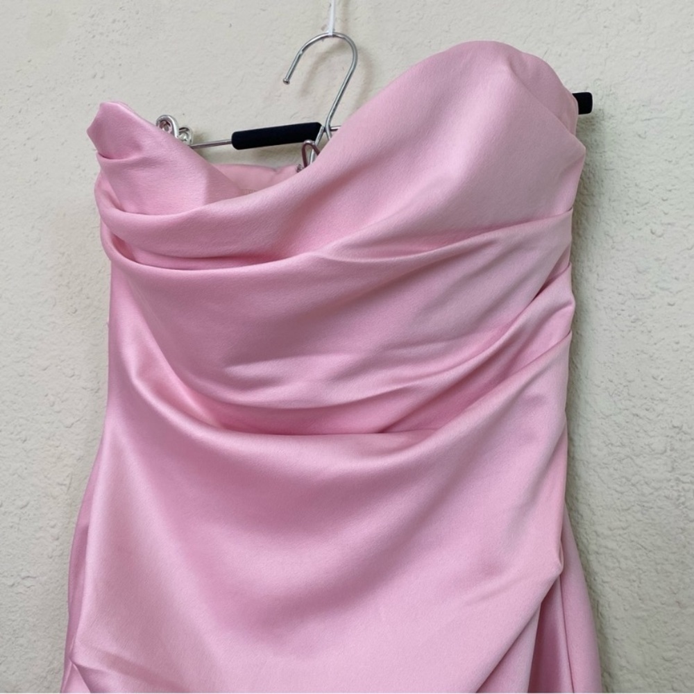 HOUSE OF CB 'Jasmine' Rose Pink Draped Strapless Corset Dress NWOT size XS - Picture 5 of 16